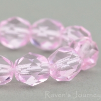 Round Faceted (6mm) Pink Transparent