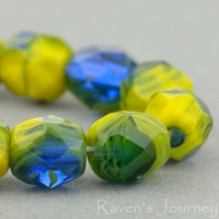 Round Faceted (6mm) Sapphire Yellow Mix Transparent Opaque