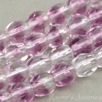 Round Faceted (4mm) Amethyst Crystal Transparent