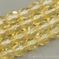 Round Faceted (4mm) Amber Transparent 3