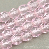 Round Faceted (4mm) Pink Transparent