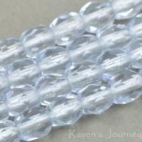 Round Faceted (4mm) Sapphire Blue Transparent