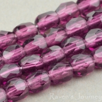 Round Faceted (4mm) Amethyst Transparent 4