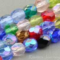 Round Faceted (4mm) Mixed Beads