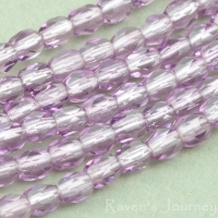 Round Faceted (3mm) Amethyst Transparent
