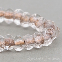 Rondelle (5x3mm) Crystal Transparent with Copper Lining