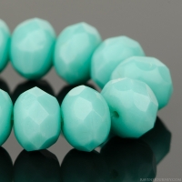 Rondelle (9x6mm) Turquoise Opaque