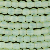 Round Faceted (3mm) Seafoam Green Opaline