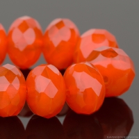 Rondelle (9x6mm) Orange Opaline