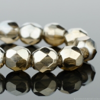 Round Faceted (4mm) Light Chrome Luster