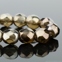 Round Faceted (4mm) Dark Chrome Luster