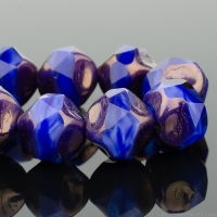 Baroque Central Cut (9mm) Royal Blue Silk with Bronze Finish