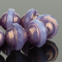 Saturn (8x10mm) Lilac Purple Silk with Bronze Finish