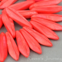 Medium Dagger (16x5mm) Orange Coral Opaque