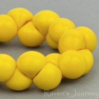 Button Bead (9mm) Mustard Yellow Opaque