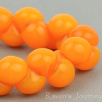 Button Bead (9mm) Orange Opaline
