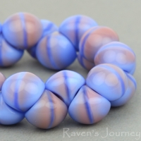 Button Bead (9mm) Periwinkle Pink Mix Silk