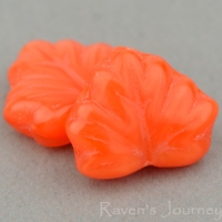 Maple Leaf (13x11mm) Orange Silk