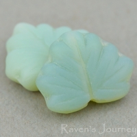 Maple Leaf (13x11mm) Grey Green Opaline Matte