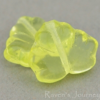 Maple Leaf (13x11mm) Yellow Uranium  Transparent
