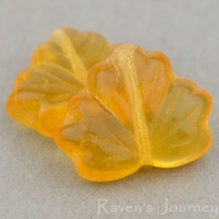 Maple Leaf (13x11mm) Amber Transparent