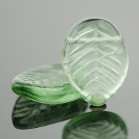 Large Petal Leaf (16x12mm) Tourmaline Green Transparent