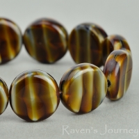 Pressed Coin (12mm) Brown Tiger's Eye