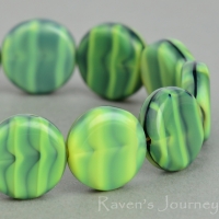 Pressed Coin (12mm) Green Gaspeite TIger's Eye