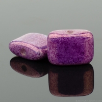 Short Hole Rectangle (12x8mm) Purple Luster Opaque