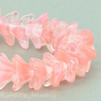 5 Point Bellflower (6x9mm) Pink Crystal Mix Transparent Opaque