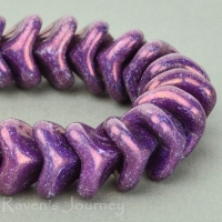 Large Bellflower (12x9mm) Purple Opaque with Purple Luster