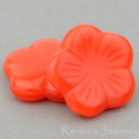 Flat Flower (14mm) Orange Silk