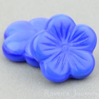 Flat Flower (14mm) Royal Blue Silk
