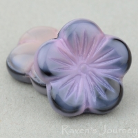 Flat Flower (14mm) Jet Pink Mix Opaque