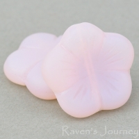 Flat Flower (14mm) Pink Opaline Matte