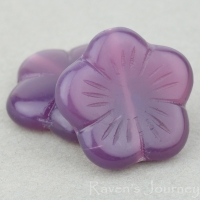 Flat Flower (14mm) Purple (dark) Opaline