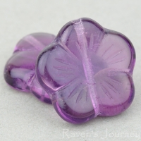 Flat Flower (14mm) Purple Transparent