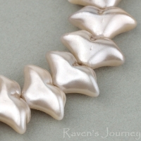 Art Deco Flower (7x14mm) Pearl Finish Opaque