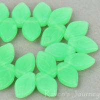 Medium Leaf (12x8mm) Green Uranium Opaline