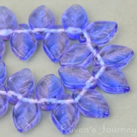 Medium Leaf (12x8mm) Sapphire Blue Amethyst Mix Transparent
