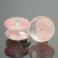 Disc Spacer (10x4mm) Crystal Transparent and Pink Opaque Mix