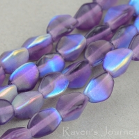 Pinch Bead (5mm) Amethyst Transparent Matte with AB