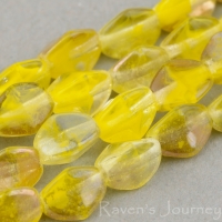 Pinch Bead (6mm) Yellow Crystal Mix Transparent with Copper