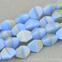 Pinch Bead (5mm) Blue Amber Mix Silk