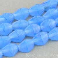 Pinch Bead (5mm) Blue (Sapphire) Ivory Mix Opaline