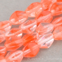 Pinch Bead (6mm) Orange Crystal Mix Transparent