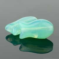 Small Fish (10x6mm) Aqua Green (Vaseline) Opaline