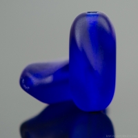 Twist Oval (14x6mm) Cobalt Blue Transparent