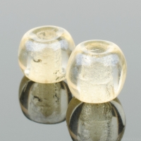 Pressed Round (3mm) Crystal Transparent with Gold Luster