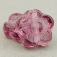 Flat Flower (7mm) Amethyst Purple Transparent
